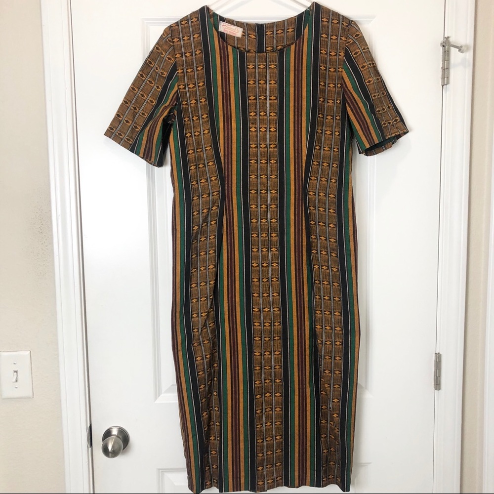 African Print Short Sleeve Dress